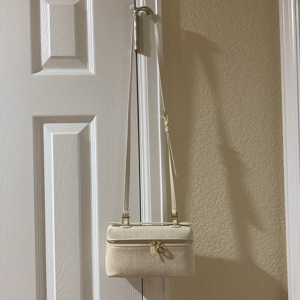 Beige tweed pouch - Picture 3 of 4